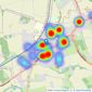 Walton & Hipkiss - Hagley listings heatmap