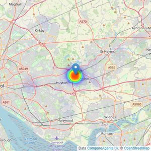 W&J Properties - Prescot listings heatmap