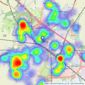 Wards - Ashford listings heatmap