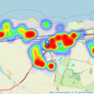 Wards - Birchington listings heatmap