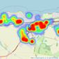 Wards - Birchington listings heatmap