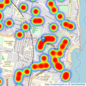 Wards - Broadstairs listings heatmap