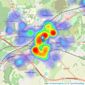 Wards - Canterbury listings heatmap