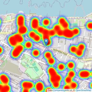 Wards - Cliftonville listings heatmap