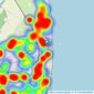 Wards - Deal listings heatmap