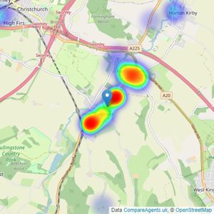 Wards - Eynsford listings heatmap