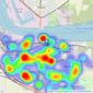 Wards - Gravesend listings heatmap