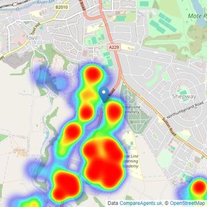 Wards - Loose listings heatmap