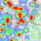 Wards - Maidstone listings heatmap