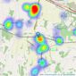 Wards - Meopham listings heatmap