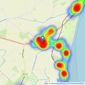 Wards - New Romney listings heatmap