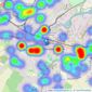 Wards - Sittingbourne listings heatmap