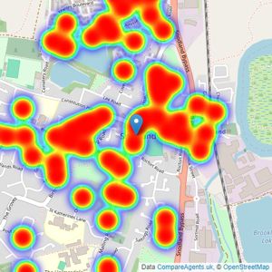 Wards - Snodland listings heatmap