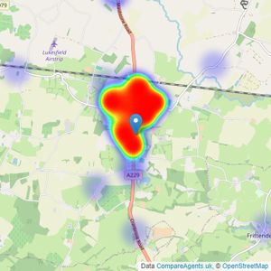 Wards - Staplehurst listings heatmap