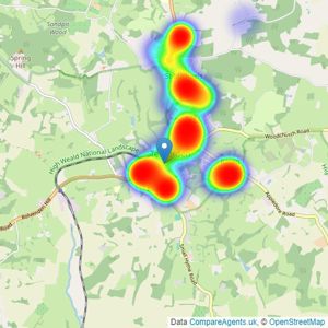 Wards - Tenterden listings heatmap