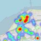 Wards - Whitstable listings heatmap