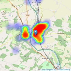 Warmingham & Co - Goring-on-Thames listings heatmap