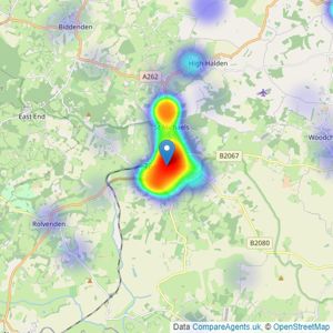 Warner Gray - Tenterden listings heatmap