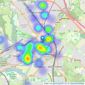 Warren Anthony Estate Agents - Watford listings heatmap