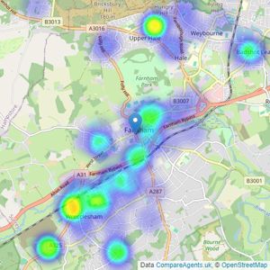 Warren Powell-Richards - Farnham listings heatmap