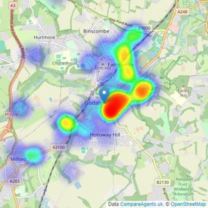 Warren Powell-Richards - Godalming listings heatmap