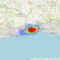 Warwick Baker Estate Agents - Shoreham-By-Sea listings heatmap