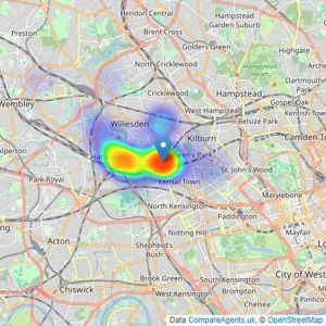 Warwick Estate Agents - London listings heatmap