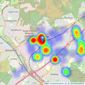 Waterfords - Camberley listings heatmap