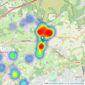 Waterfords - Chobham listings heatmap