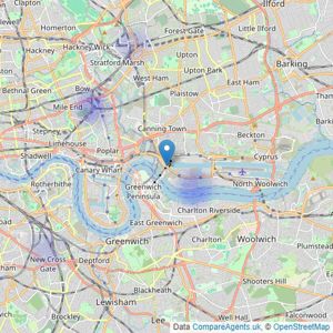 Waterfronts - London listings heatmap