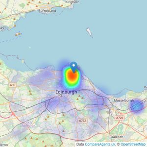 Watermans - Edinburgh listings heatmap