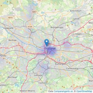 Watermans - Glasgow listings heatmap