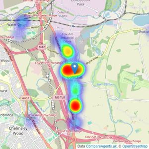 Waters & Co. - Birmingham listings heatmap