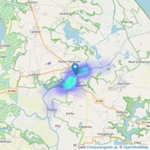 Waterside Estate Agents Ltd - Potter Heigham listings heatmap