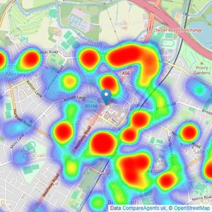 Watersons - Sale listings heatmap