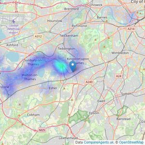 Waterview - Thames Ditton listings heatmap