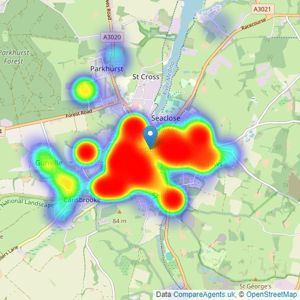 Watson Bull & Porter - Newport listings heatmap