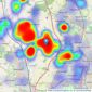 Watsons Estate Agents - Nottingham listings heatmap