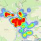 Webbers Property Services - Braunton listings heatmap