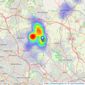 Webbs Estate Agents - Aldridge listings heatmap