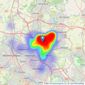 Webbs Estate Agents - Walsall listings heatmap