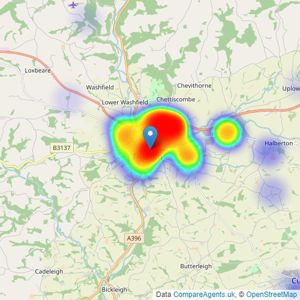 Welden & Edwards - Tiverton listings heatmap