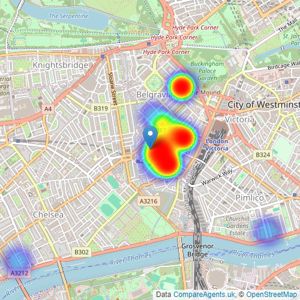 WELLBELOVE QUESTED (UK) LIMITED - London listings heatmap