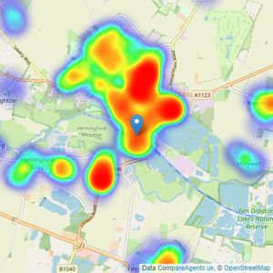 WellingtonWise - St Ives listings heatmap