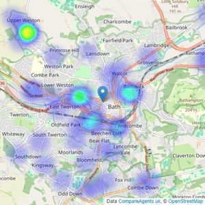 WentWorth Estate Agents - Bath listings heatmap