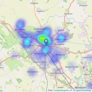 WeSoldIt.co.uk - Aylesbury listings heatmap