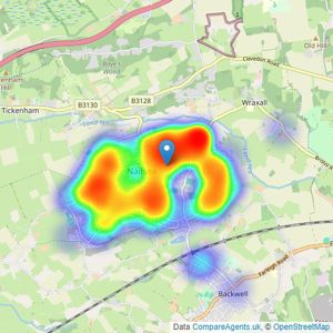 West Coast Properties - Nailsea listings heatmap