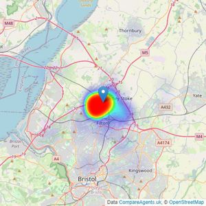 West Coast Properties - Patchway listings heatmap