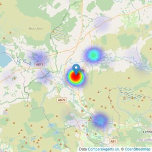 West Homes Estate Agents - Killearn listings heatmap