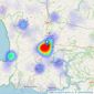 West Wales Properties - Haverfordwest listings heatmap